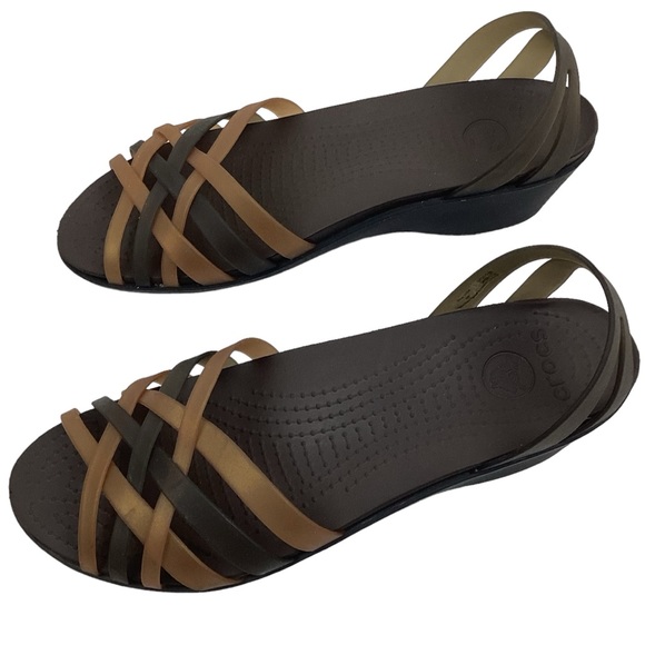 CROCS Isabelle Huarche Strappy Wedge Sandals - Picture 2 of 11